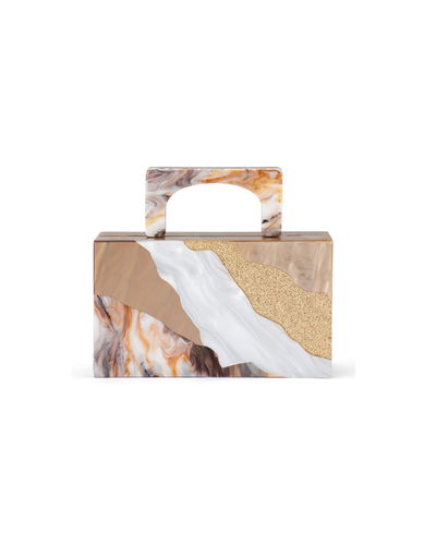 Olga Berg Fleur Acrylic Clutch