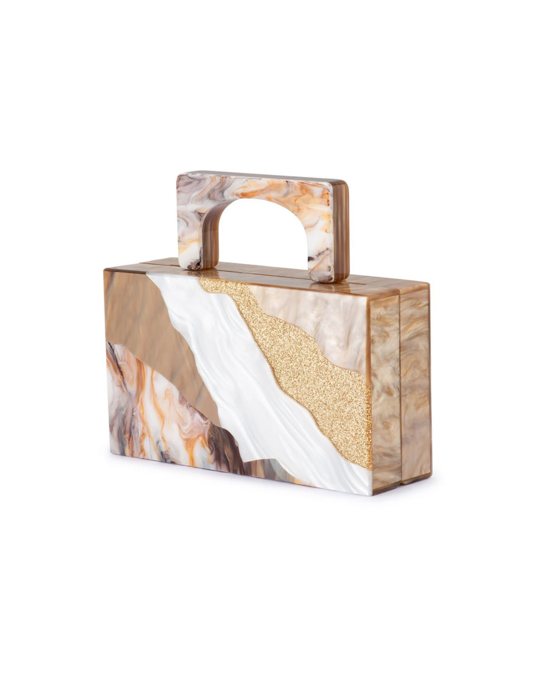 Olga Berg Fleur Acrylic Clutch