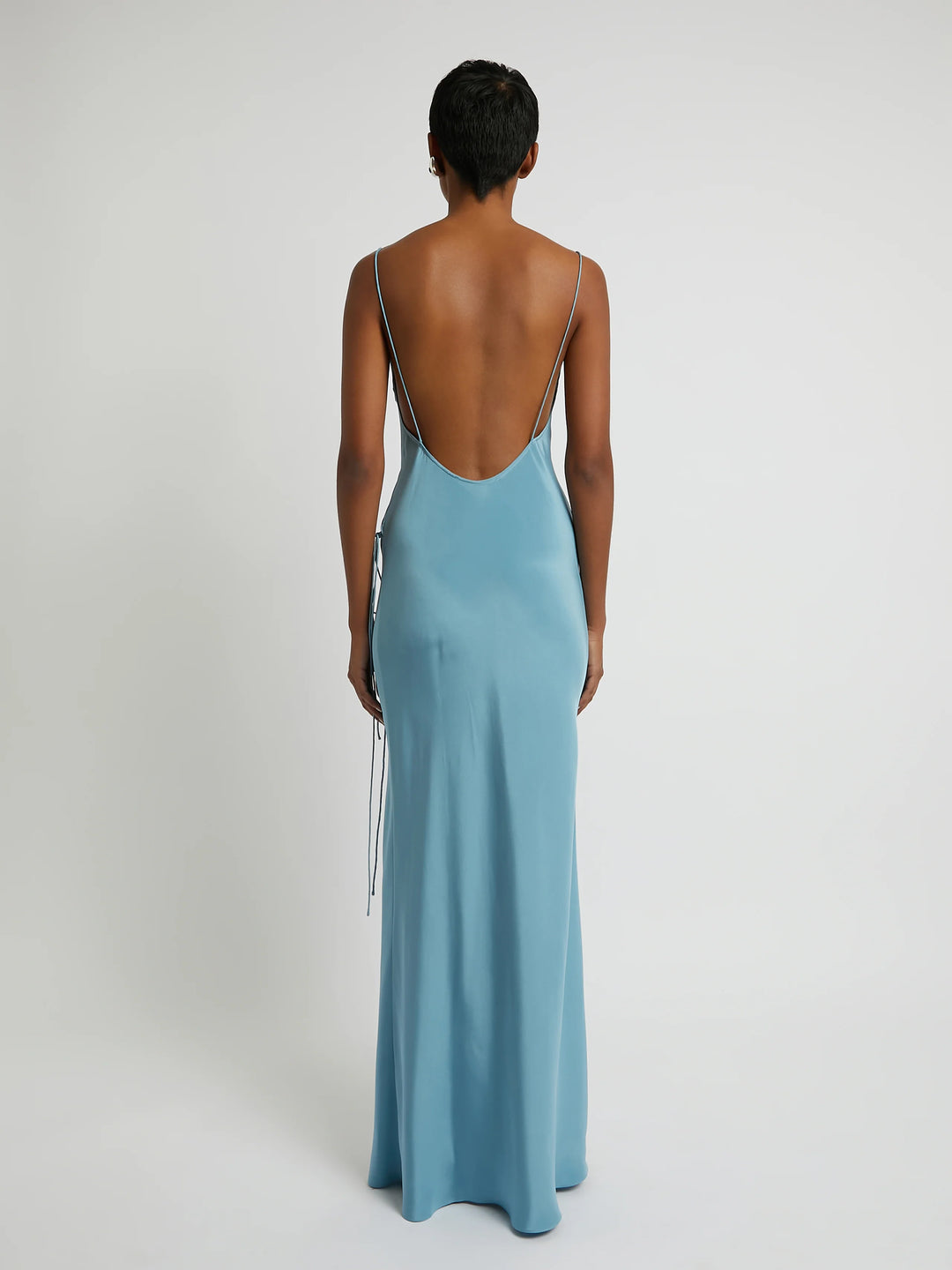 christopher esber slope tie silk dress Christopher Esber Slope Tie Silk Dress in MARE