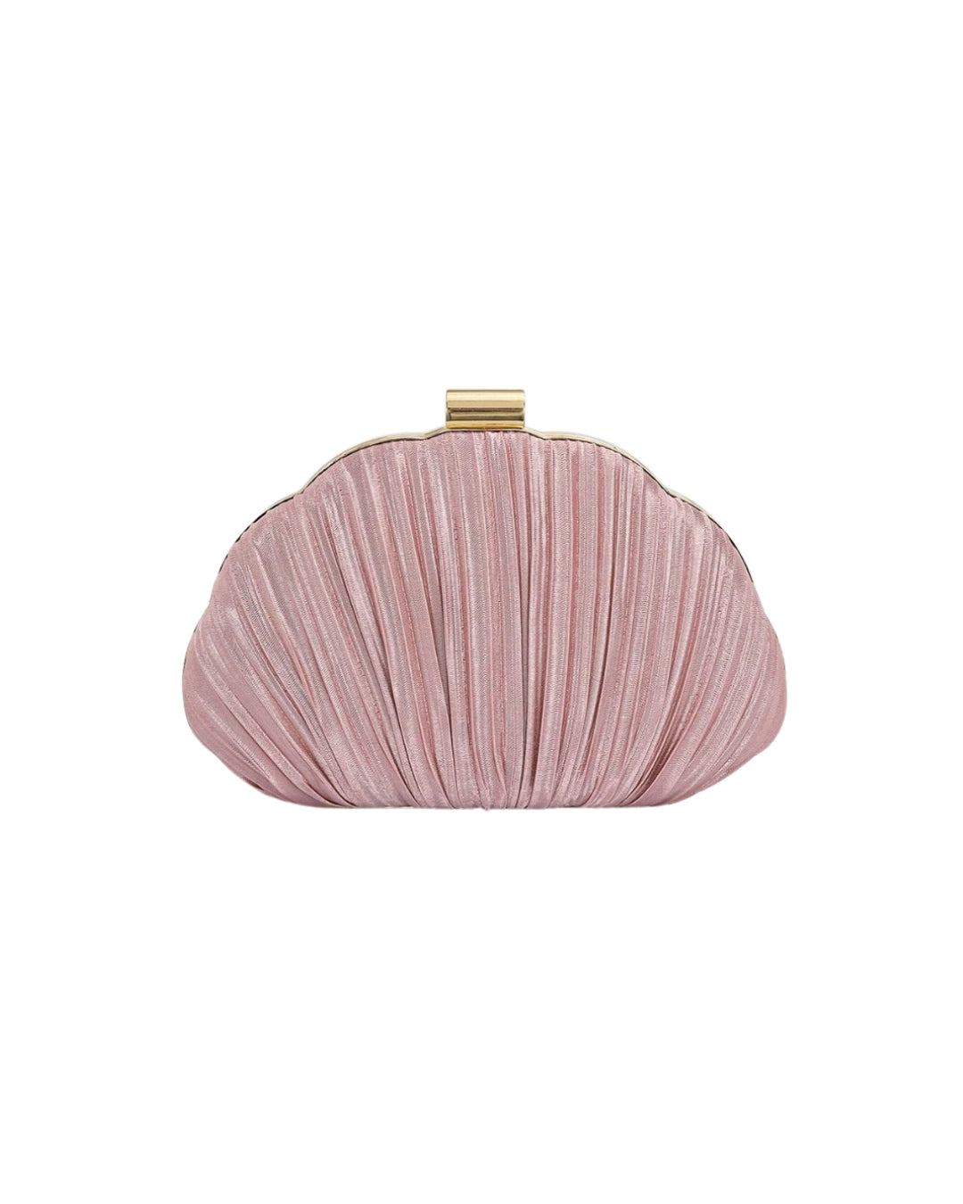 Rosé Pleat Clutch