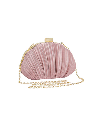 Rosé Pleat Clutch