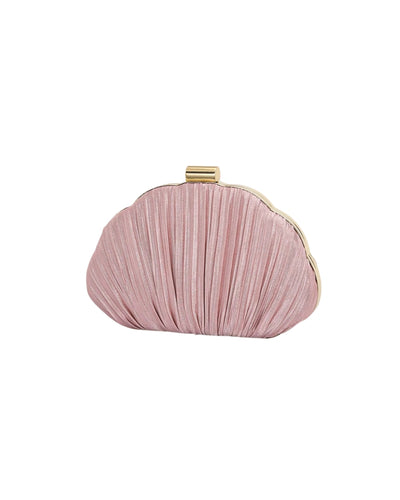 Rosé Pleat Clutch