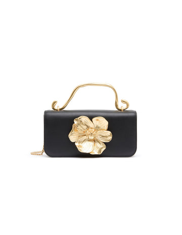 Aje Alessia Flower Clutch | Black