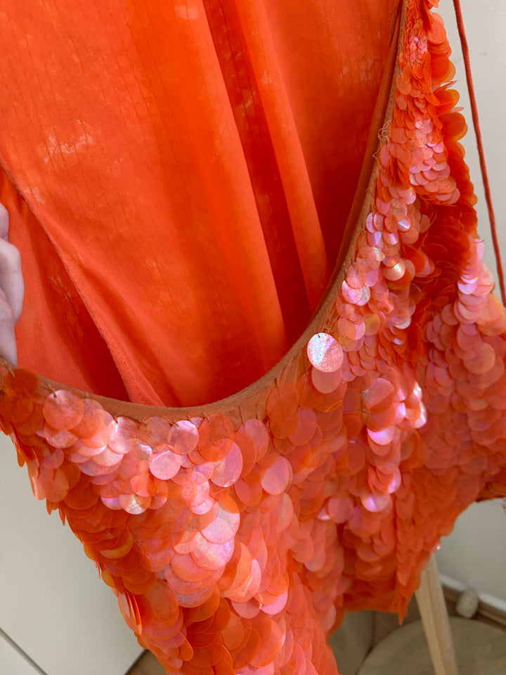 rat and boa orange sequin dress Glitter mini dress Rat & Boa Orange size XXS International in Glitter