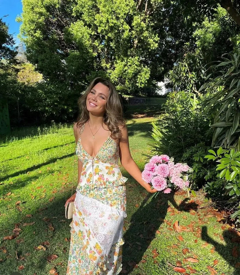 for love & lemons rosalyn maxi dress reviews Relaxed Linen Maxi Dress LowStock:43585194524723 making it perfect for Color:YELLOW-2