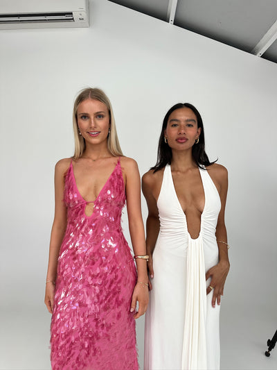 Misha Sapphire Sequin Dress