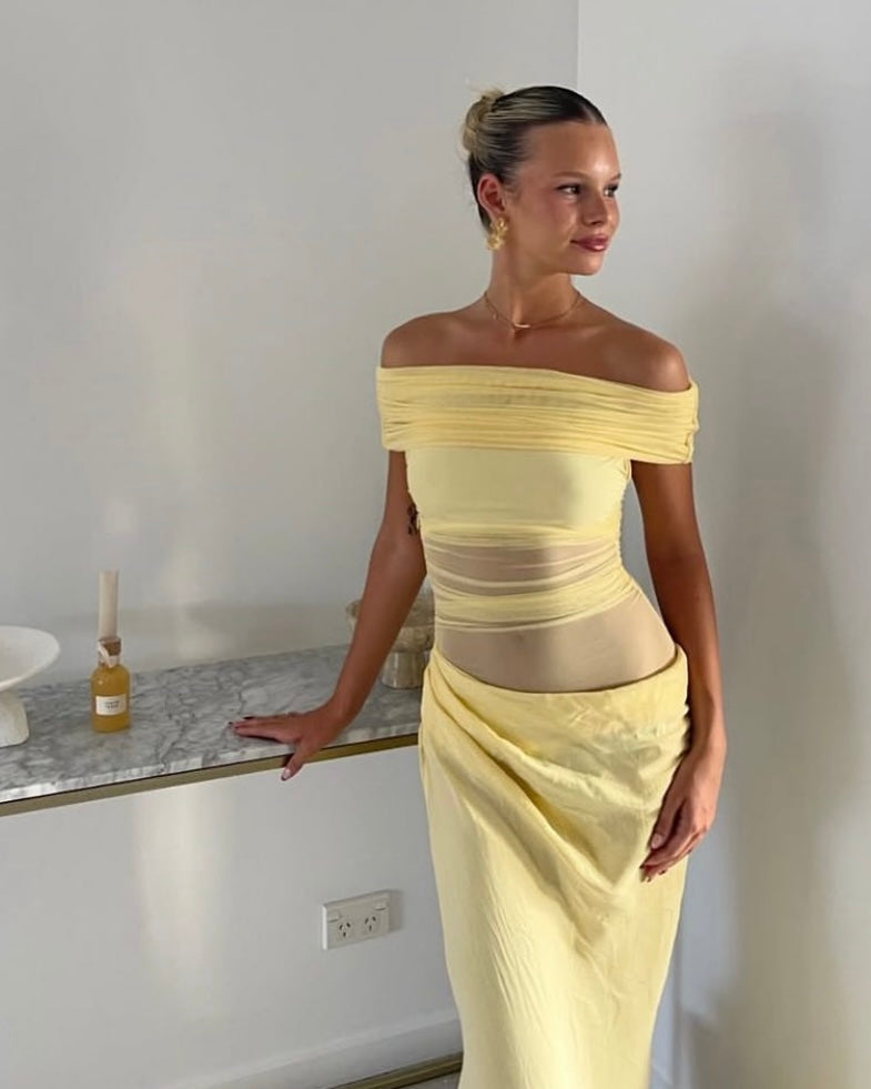 Benni Nico Off Shoulder Maxi Dress