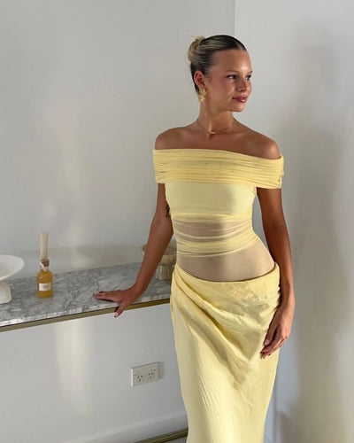 Benni Nico Off Shoulder Maxi Dress
