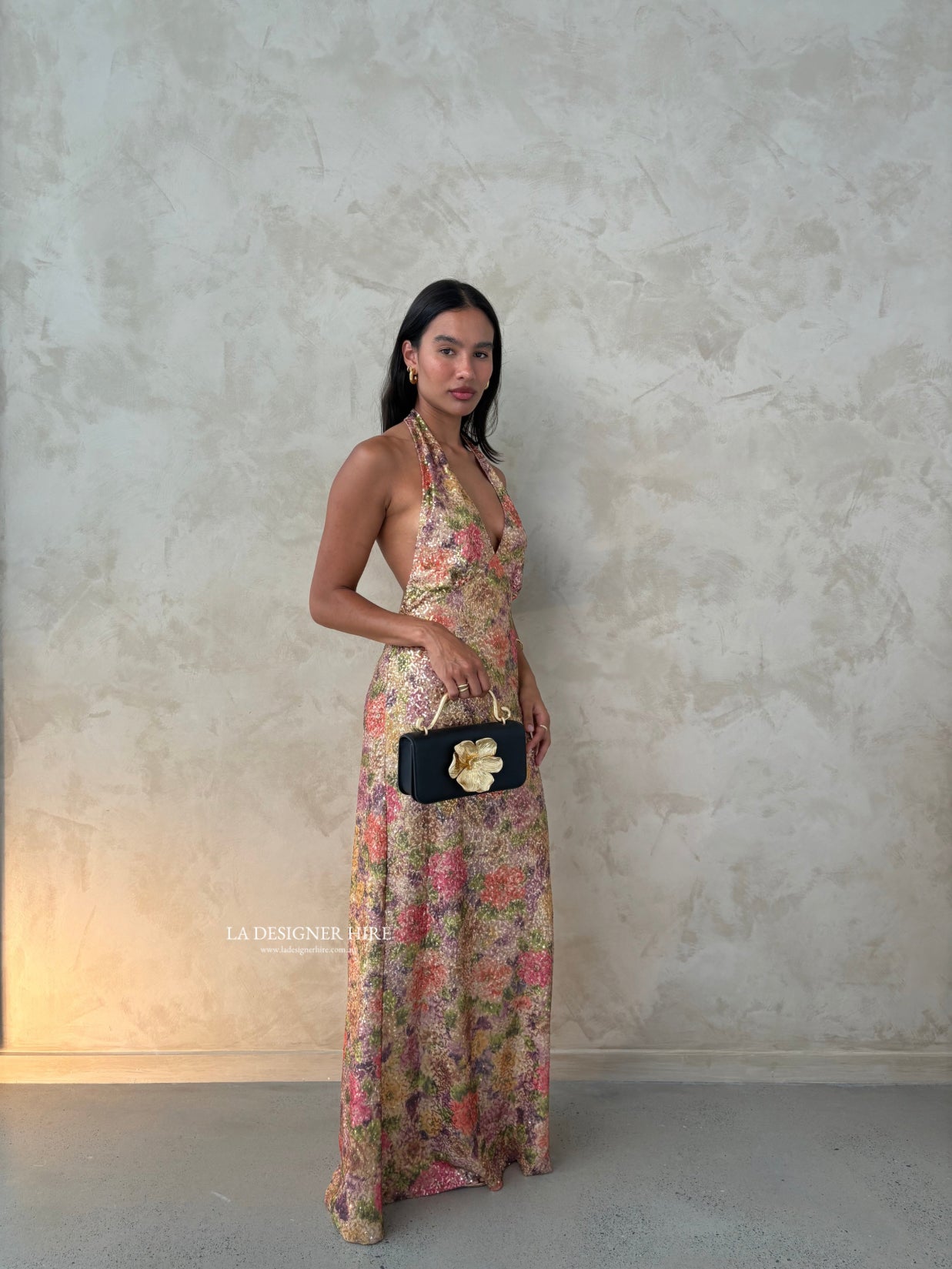 Aje Alessia Flower Clutch