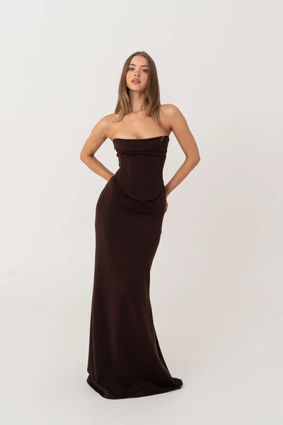HNTR the Label Louie Gown - Brown