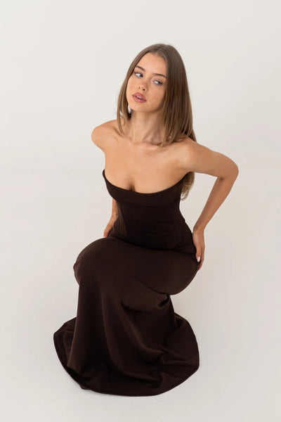 HNTR the Label Louie Gown - Brown
