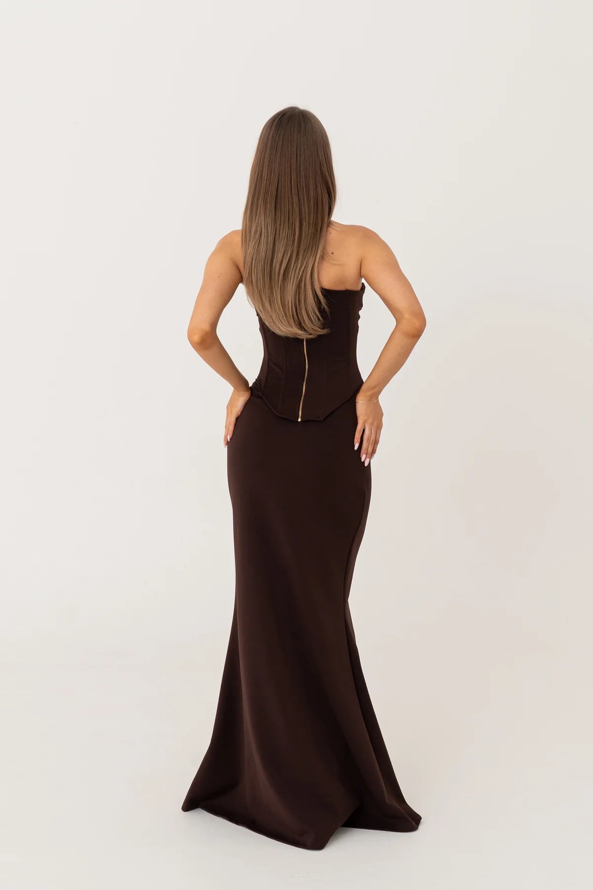 HNTR the Label Louie Gown - Brown