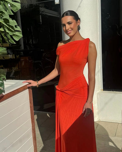 Misha Sisal Mesh Maxi Dress