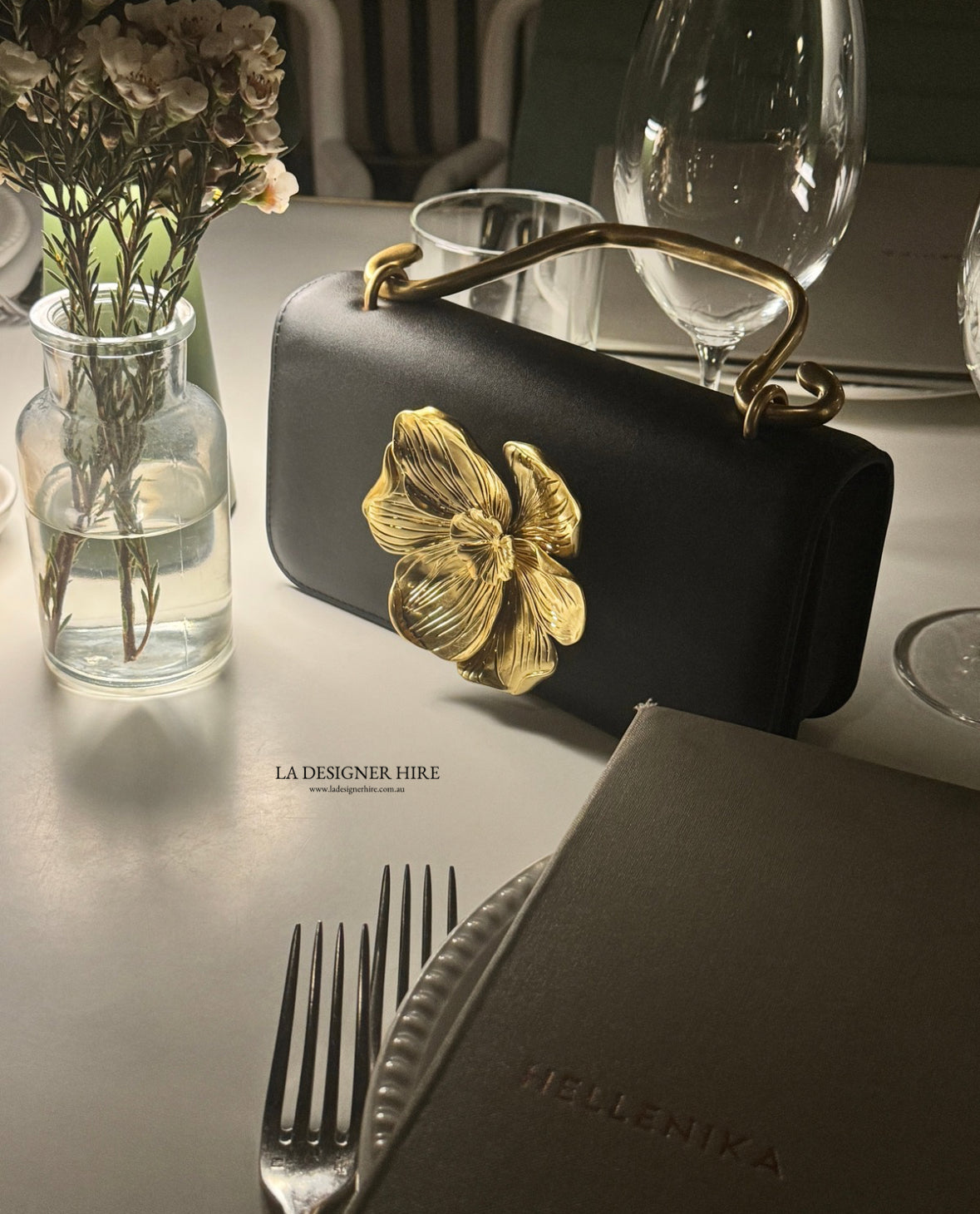 Aje Alessia Flower Clutch