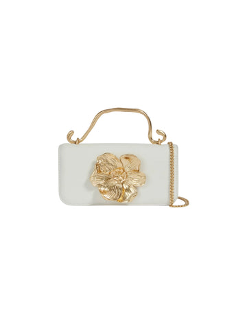 Aje Alessia Flower Clutch | Ivory