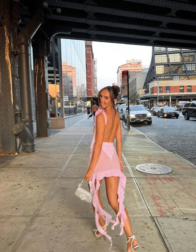 SALE Fanci Club White Apple Mini Dress