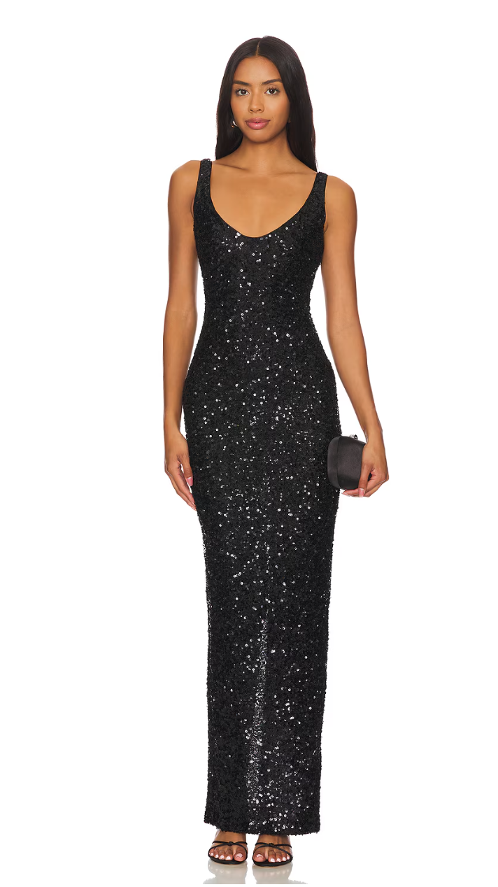 x by nbd sequin dress Janhvi Maxi - Black sequin mini dress White Long Dress For Size:34 Long