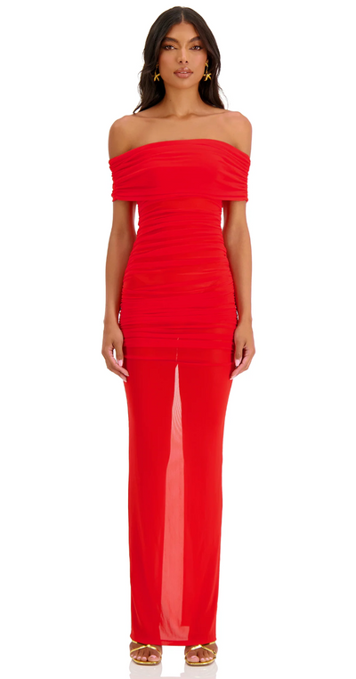 Alamour The Label Nera Off Shoulder Dress
