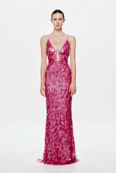 Misha Sapphire Sequin Dress