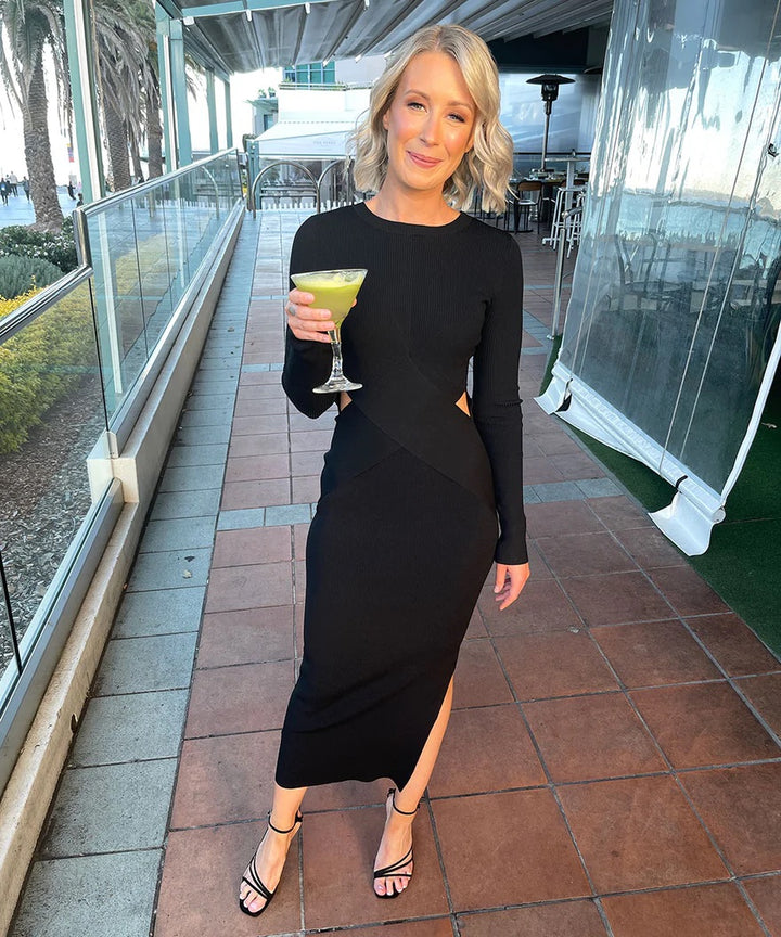 sir the label celena draped midi dress SIR the Label Celena Draped Dress